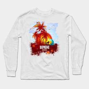 Bimini Bahamas Sunset Long Sleeve T-Shirt